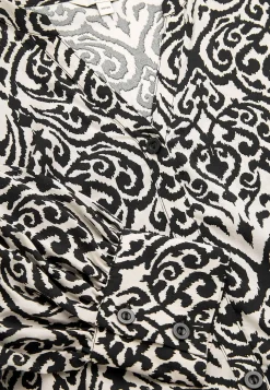 Cellbes of Sweden Vävd tunika med knappar Beige / Svart / Mönstrad Hot