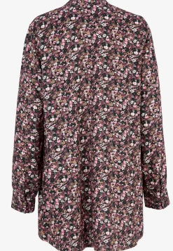 Cellbes of Sweden Vävd tunika med knappar Svart / Rosa / Blommig Online