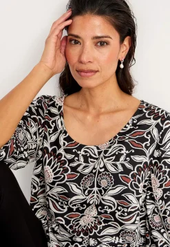 Cellbes of Sweden Vävd tunika med 3/4-ärmar New