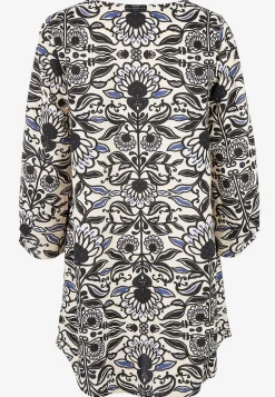 Cellbes of Sweden Vävd tunika med 3/4-ärmar Blå / Mönstrad Outlet