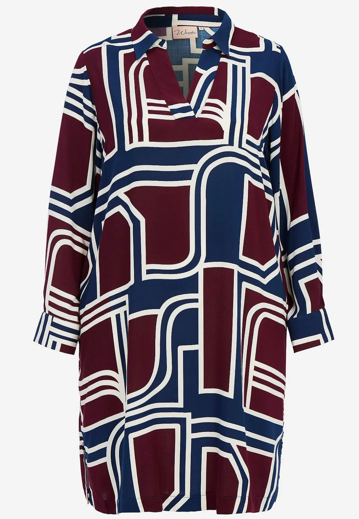 Wasabiconcept Vävd viskosklänning med fickor