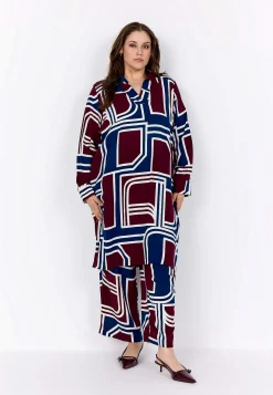 Wasabiconcept Vävd viskosklänning med fickor