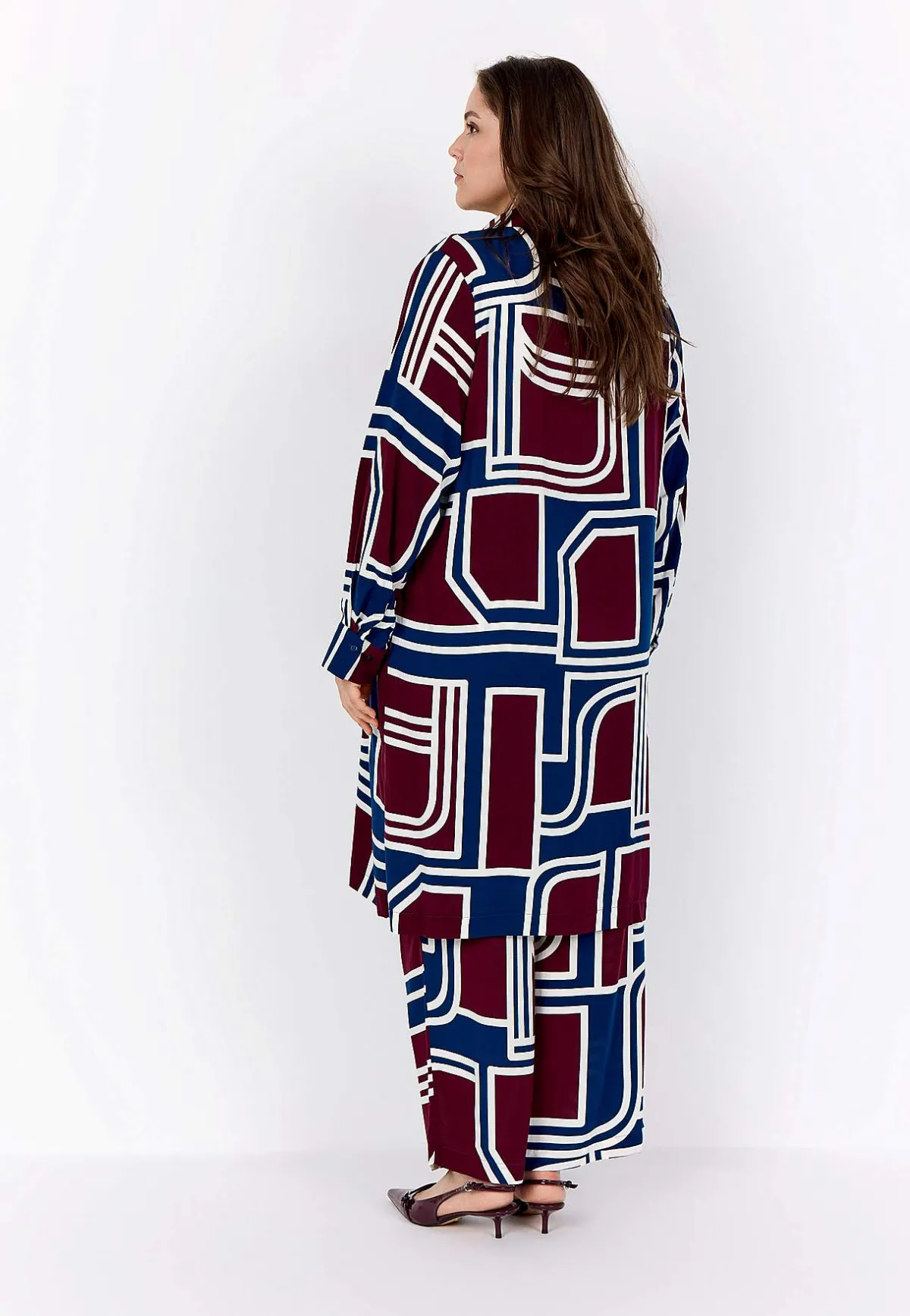 Wasabiconcept Vävd viskosklänning med fickor